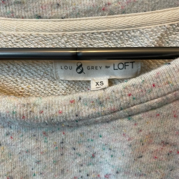 Lou & Grey for LOFT Terry Flecked Cropped Sweatshirt - Picture 4 of 5